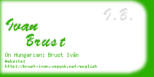 ivan brust business card